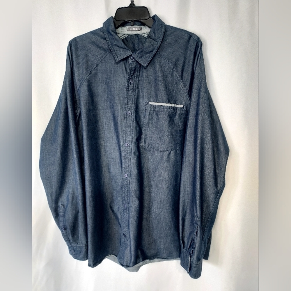 Toad&Co. Blue Oranic Cotton Blend Fall Shirt Size  XL